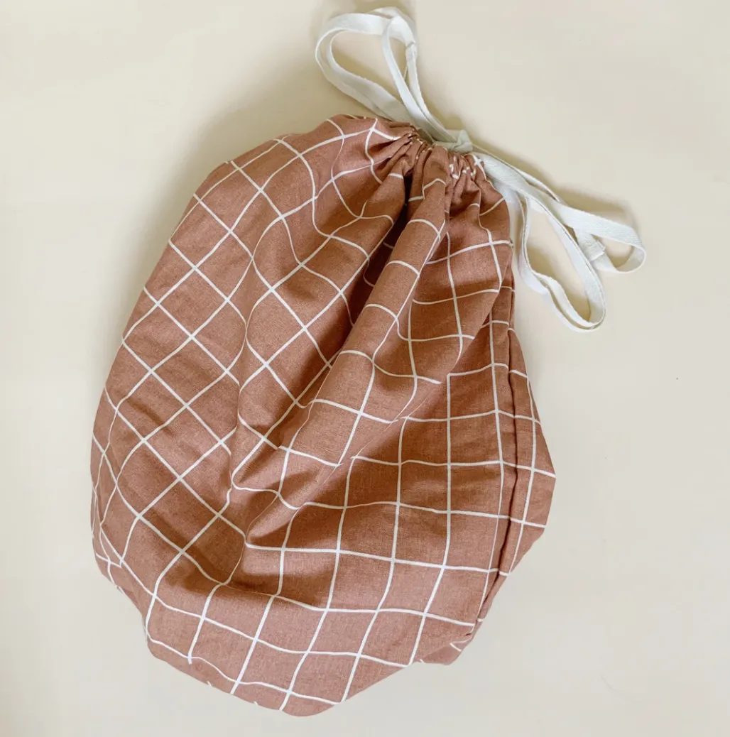 Terracotta Check Large Multi Bag