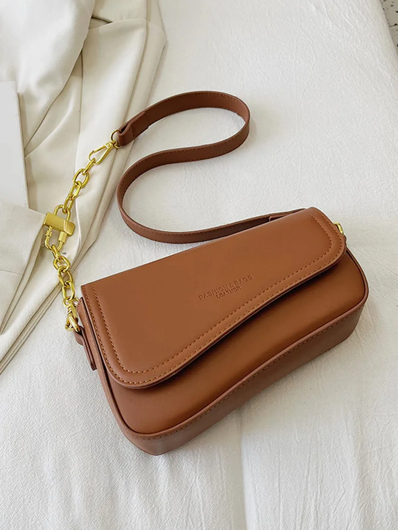 Textured Chain Style Square Bag - FD ⚡
