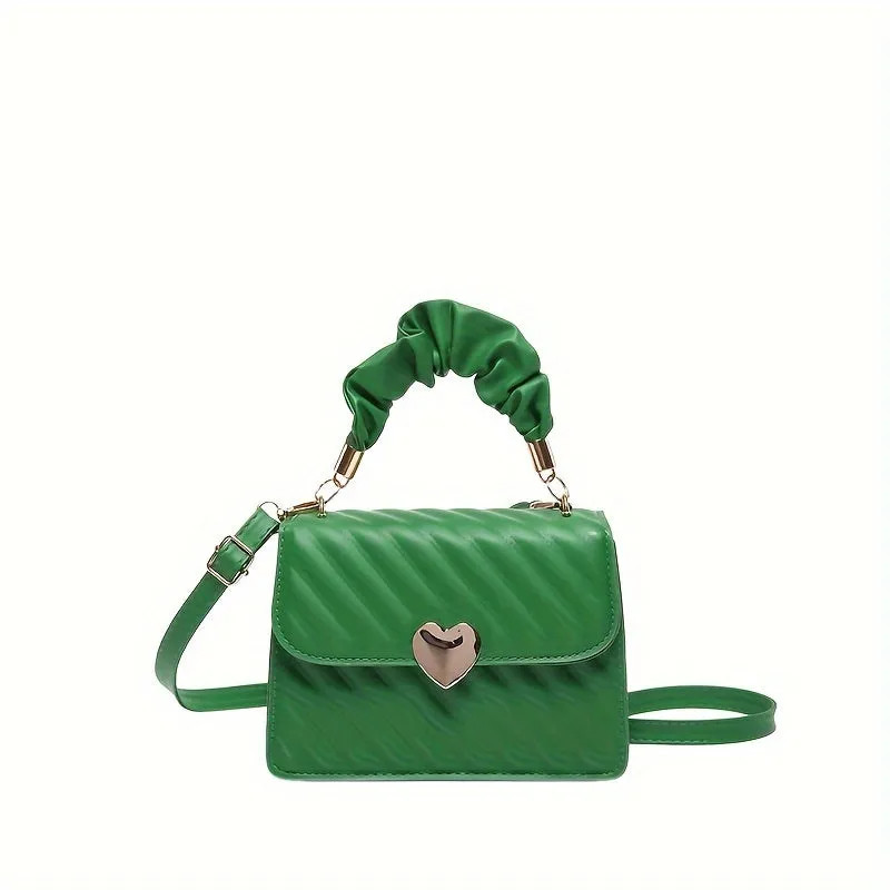 Textured Pleated Shoulder Bag for Women