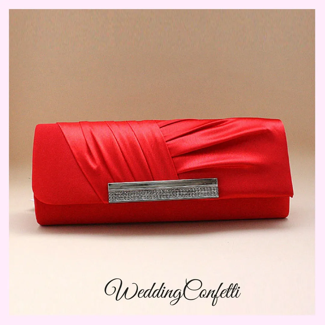 The Rocco Black / Red / Fuchsia / Beige Clutch Bags