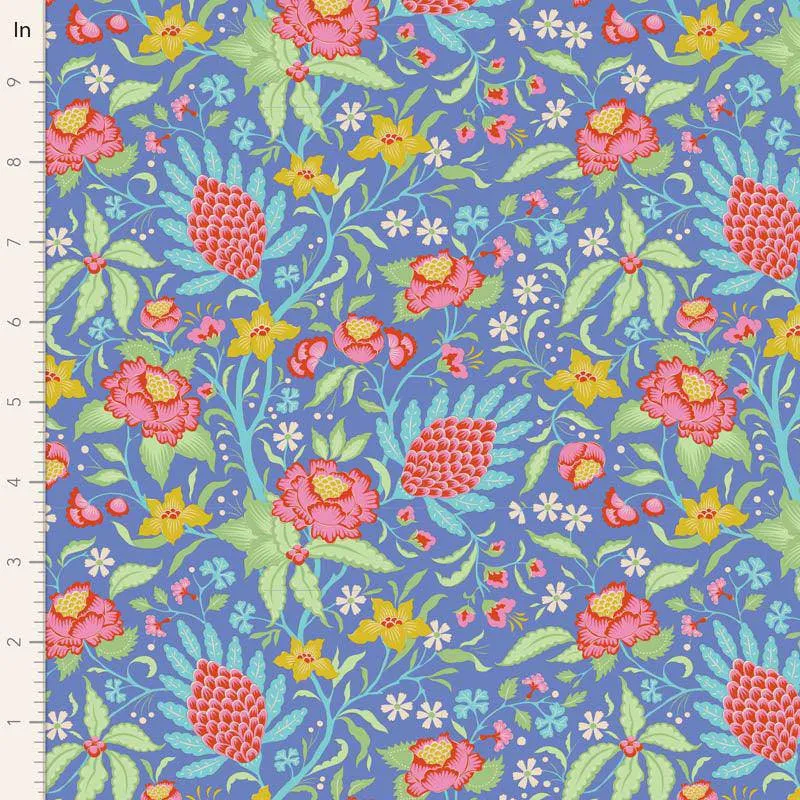 Tilda Bloomsville Fabric | Flowertangle | Blue