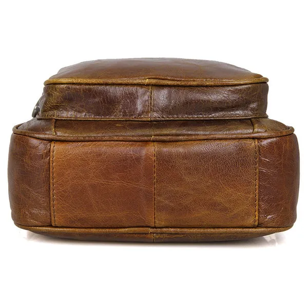 Top Grain Leather Messenger Bags Vintage Leather Bags For Men Crossbody Single Shoulder Bag