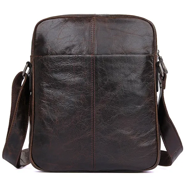 Top Grain Leather Messenger Bags Vintage Leather Bags For Men Crossbody Single Shoulder Bag