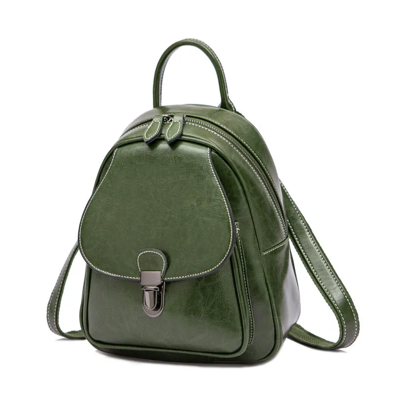 Top Grain Leather Women Backpack Leather City Backpack Travel Rucksack Womens Stylish School College Backpack Gift For Her