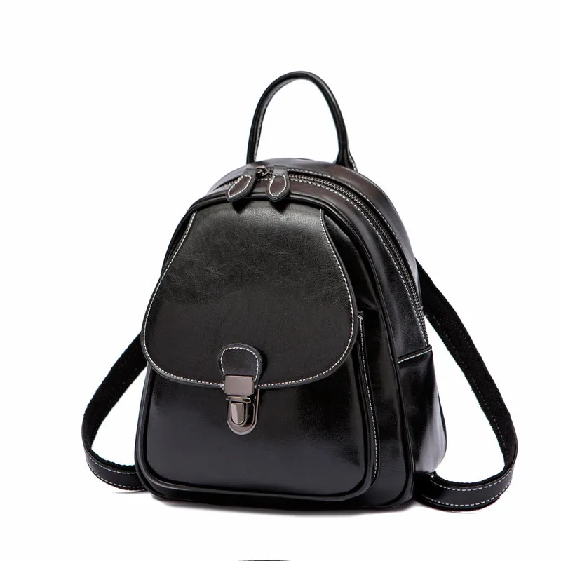 Top Grain Leather Women Backpack Leather City Backpack Travel Rucksack Womens Stylish School College Backpack Gift For Her