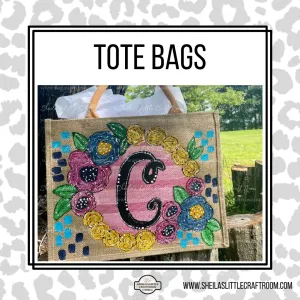 TOTE BAG - PINK STRIP FLORAL WITH MONOGRAM