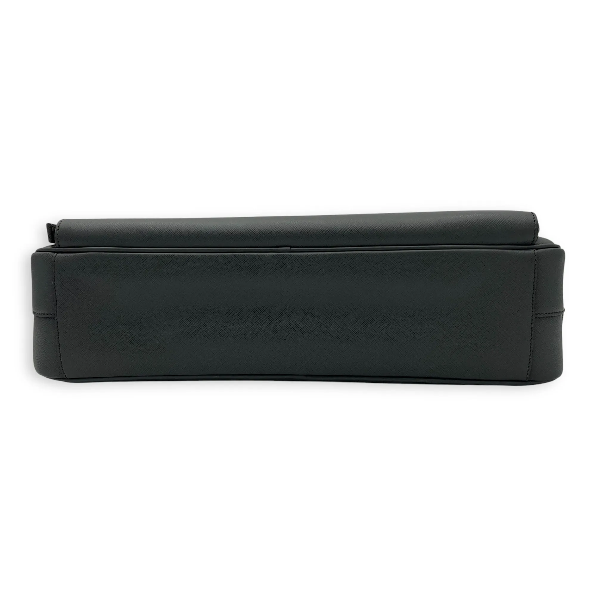 Travel Messenger  Messenger Bag Grey in Saffiano Leather, Silver