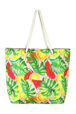 TROPICAL FRUITS BEACH BAG
