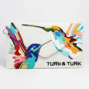 TT-MELLISUGA Hand Beaded Clutch-White