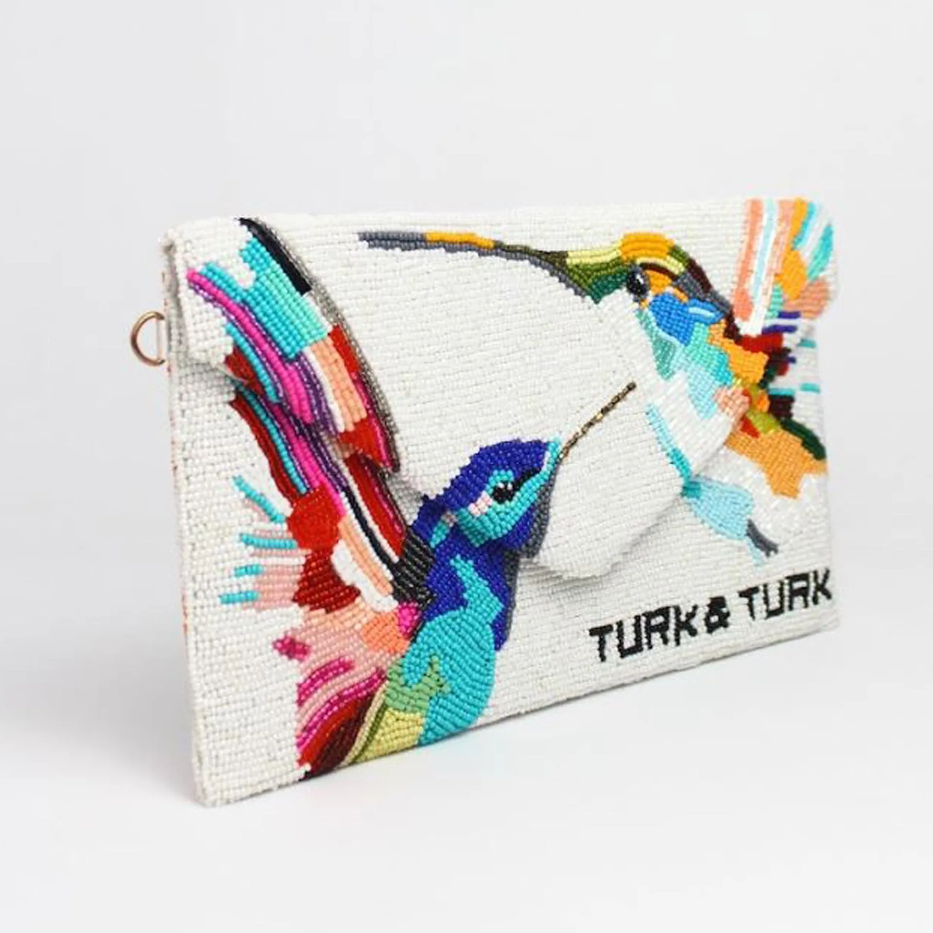 TT-MELLISUGA Hand Beaded Clutch-White