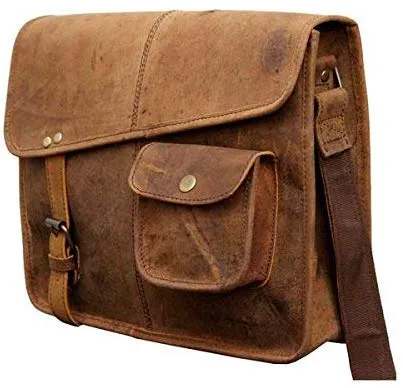 TUZECH Designer Buffalo Hunter Leather bag Laptop Messenger Bag Office Briefcase College Bag - Fits Laptop Upto 13.3 Inches