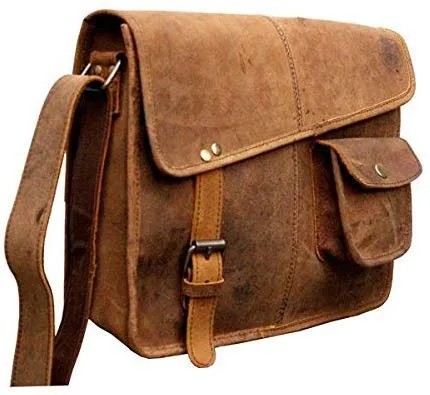 TUZECH Designer Buffalo Hunter Leather bag Laptop Messenger Bag Office Briefcase College Bag - Fits Laptop Upto 13.3 Inches