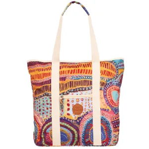TWO DOGS DREAMING BEACH TOTE BAG