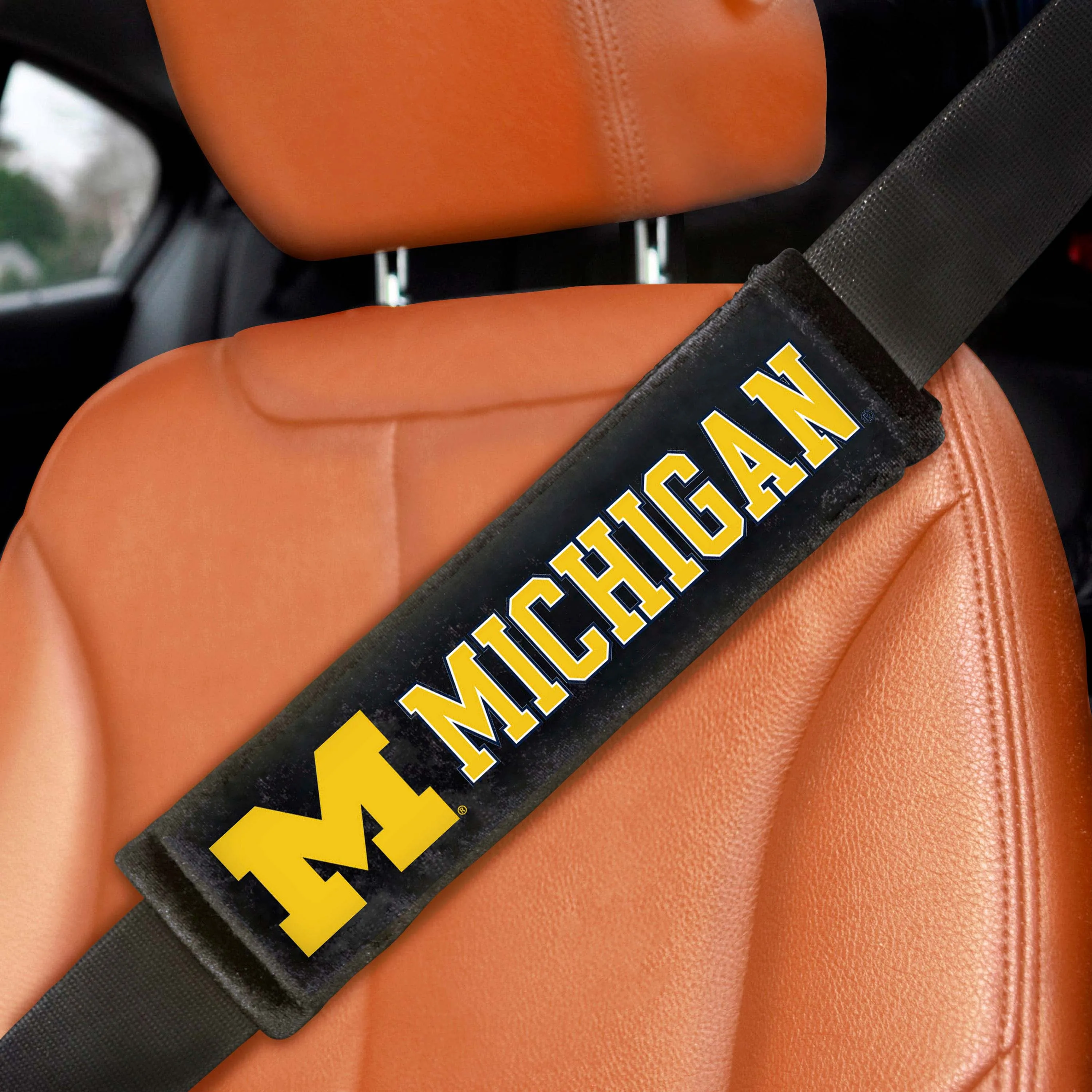 University of Michigan Embroidered Seatbelt Pad - Pair