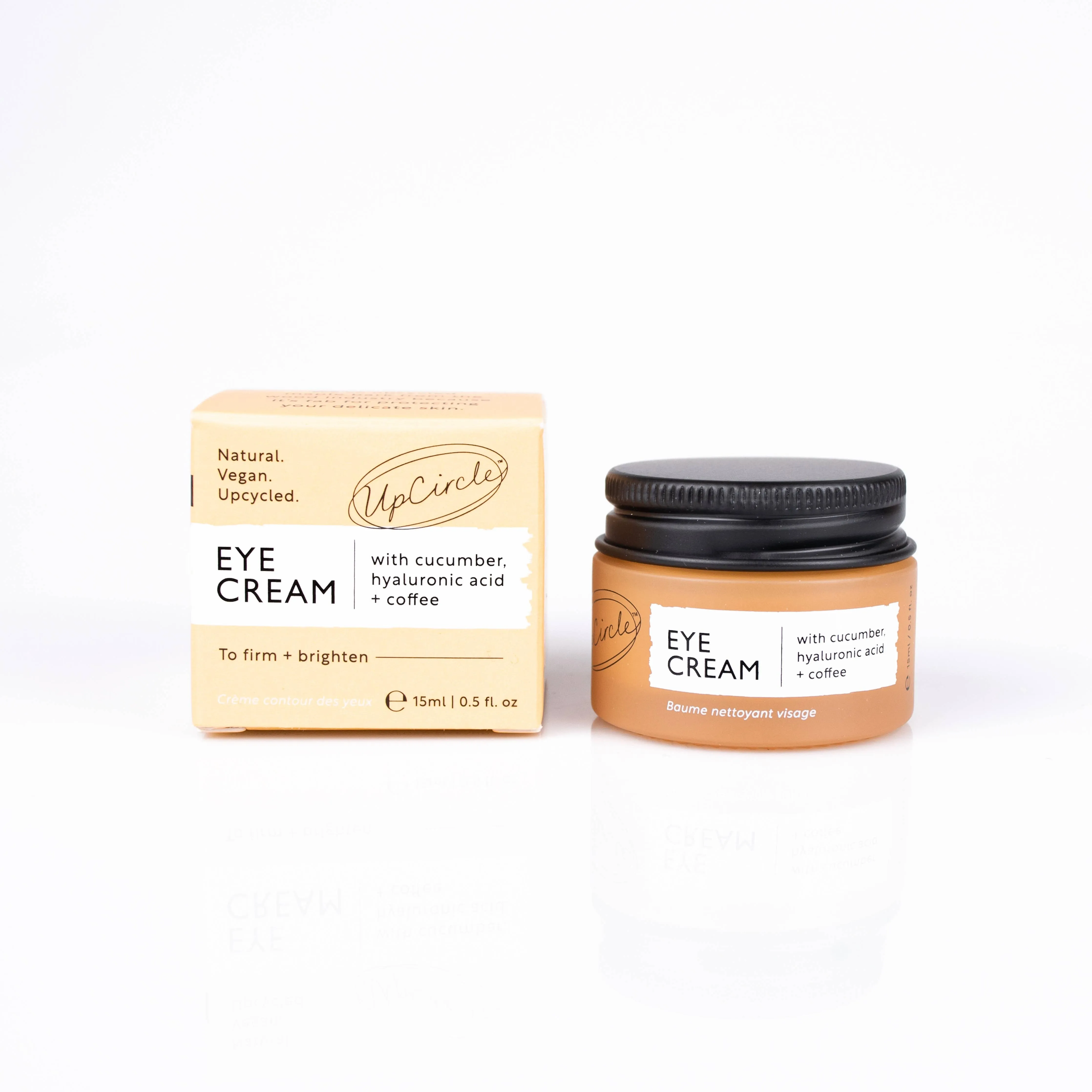 UpCircle Vegan Eye Cream with Cucumber, Hyaluronic Acid   Coffee 15ml