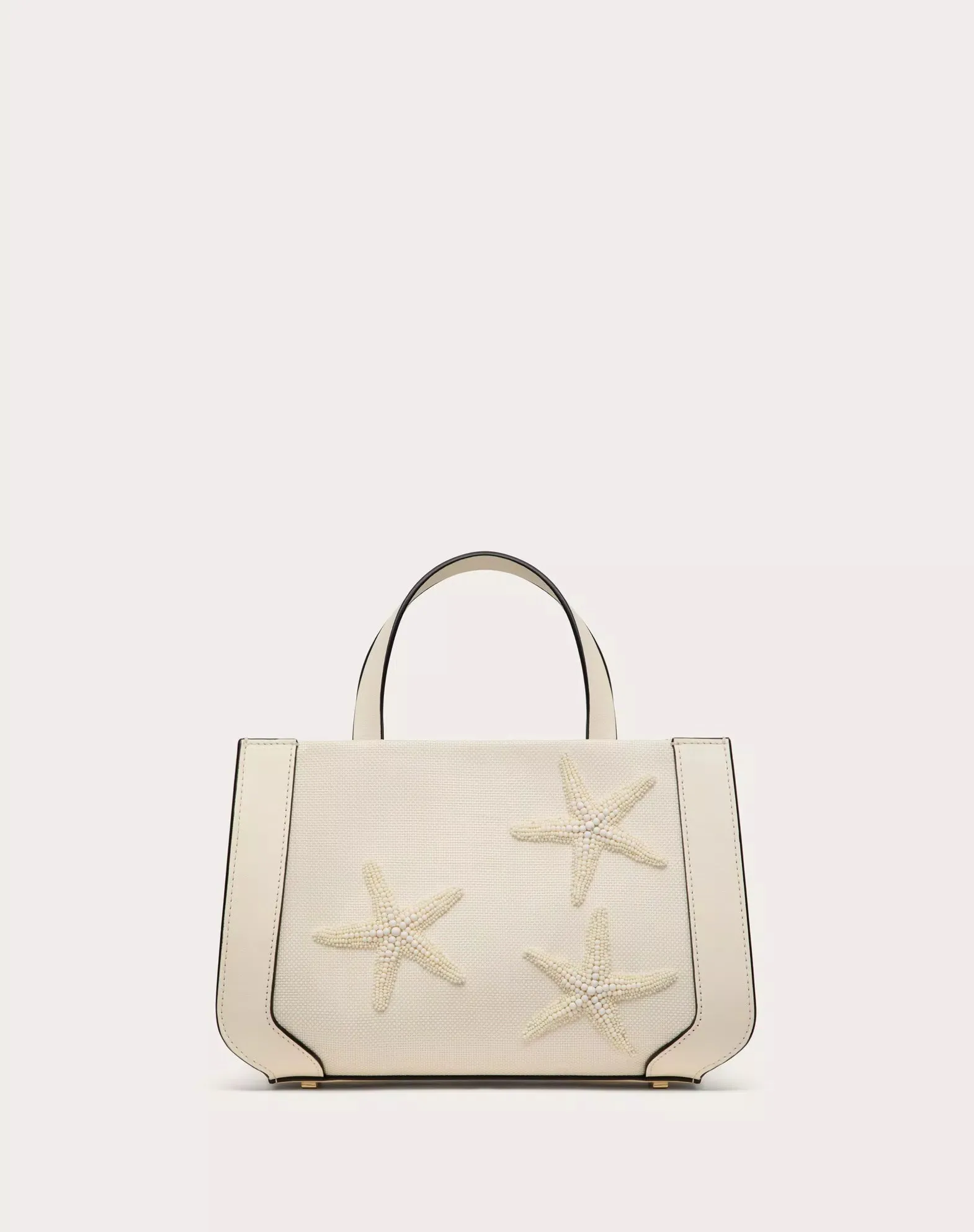 Valentino Garavani Escape Small Raffia Handbag With Embroidery