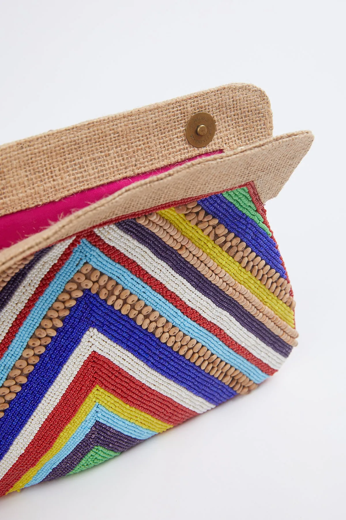 VEE HANDMADE BEADED CLUTCH BAG
