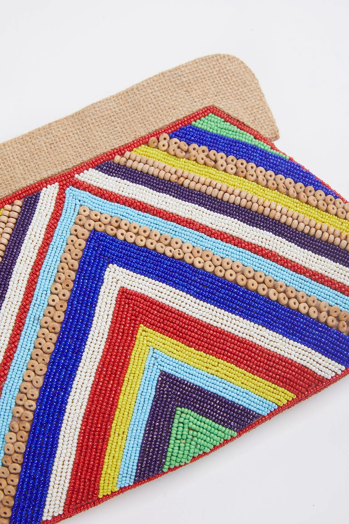 VEE HANDMADE BEADED CLUTCH BAG