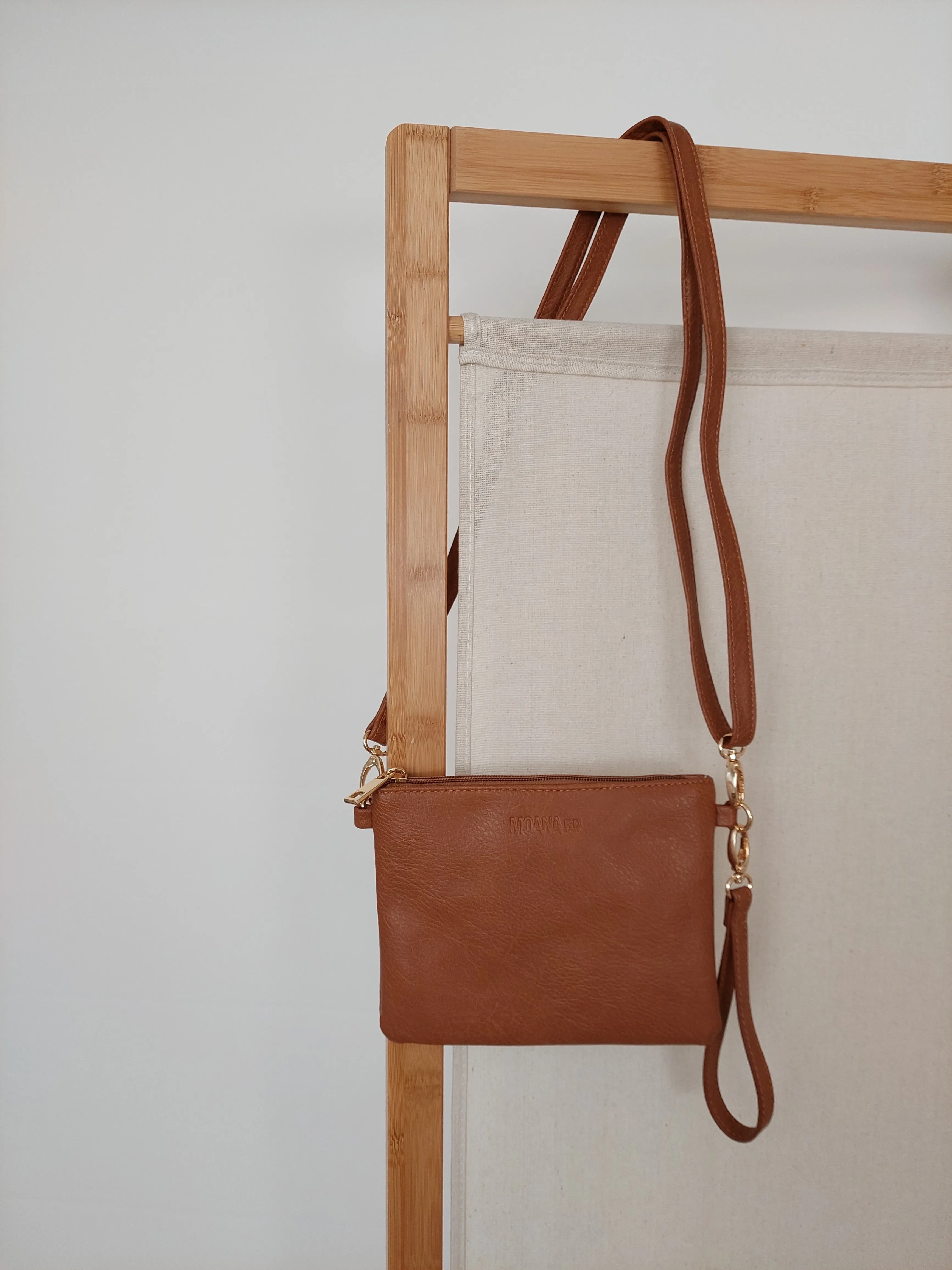 Vegan Leather Viaduct Clutch - Tan