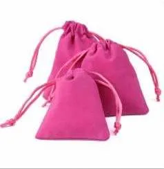 Velvet Drawstring Pouches - Small