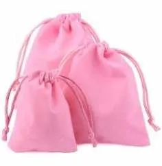 Velvet Drawstring Pouches - Small