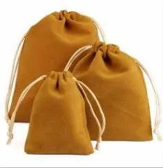Velvet Drawstring Pouches - Small