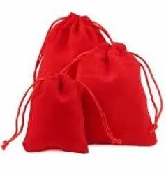 Velvet Drawstring Pouches - Small