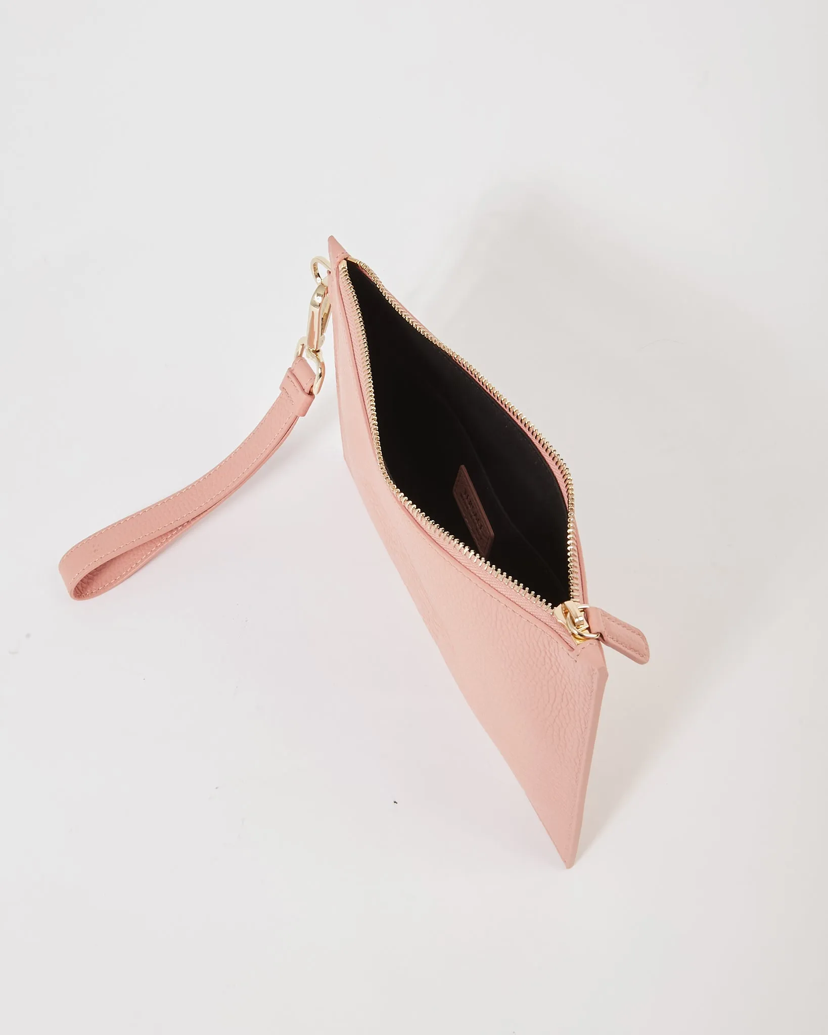 Versace Pink Leather Medusa Head Wristlet Clutch