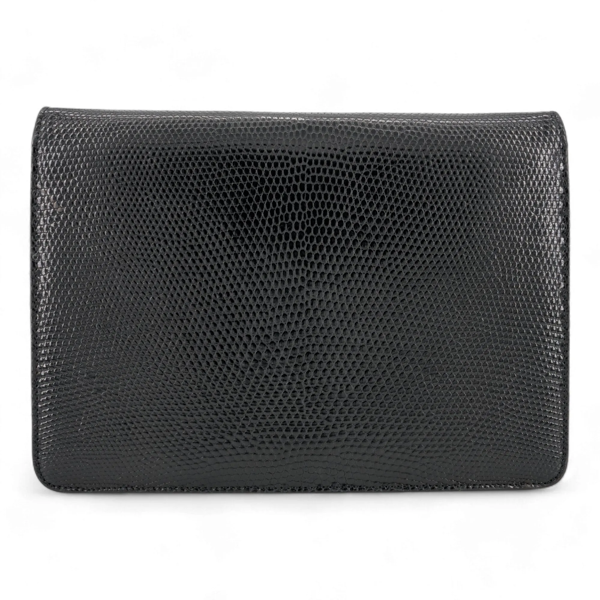 Vintage Black Lizard Single Flap Bag