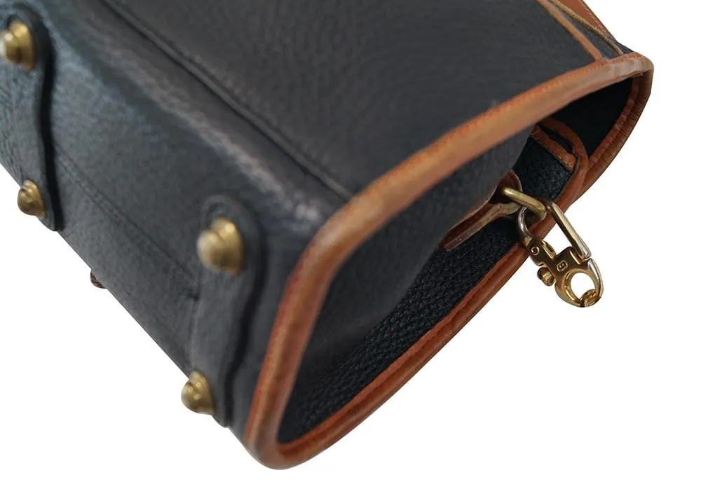 Vintage Dooney & Bourke Pebbled Leather Flap Shoulder Handbag - Sale