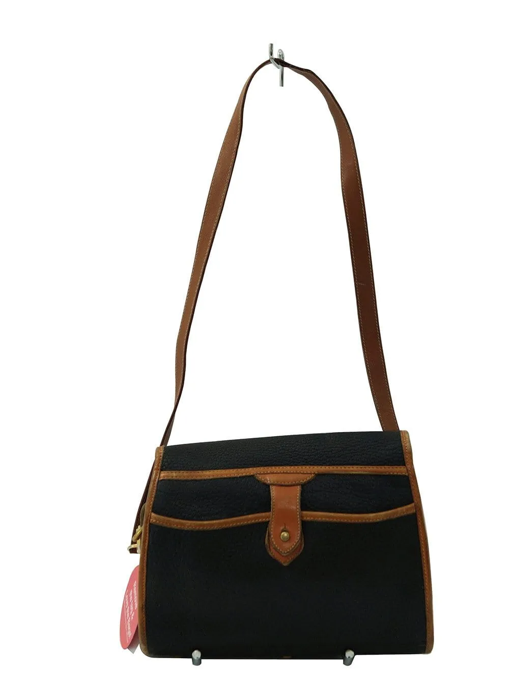 Vintage Dooney & Bourke Pebbled Leather Flap Shoulder Handbag - Sale