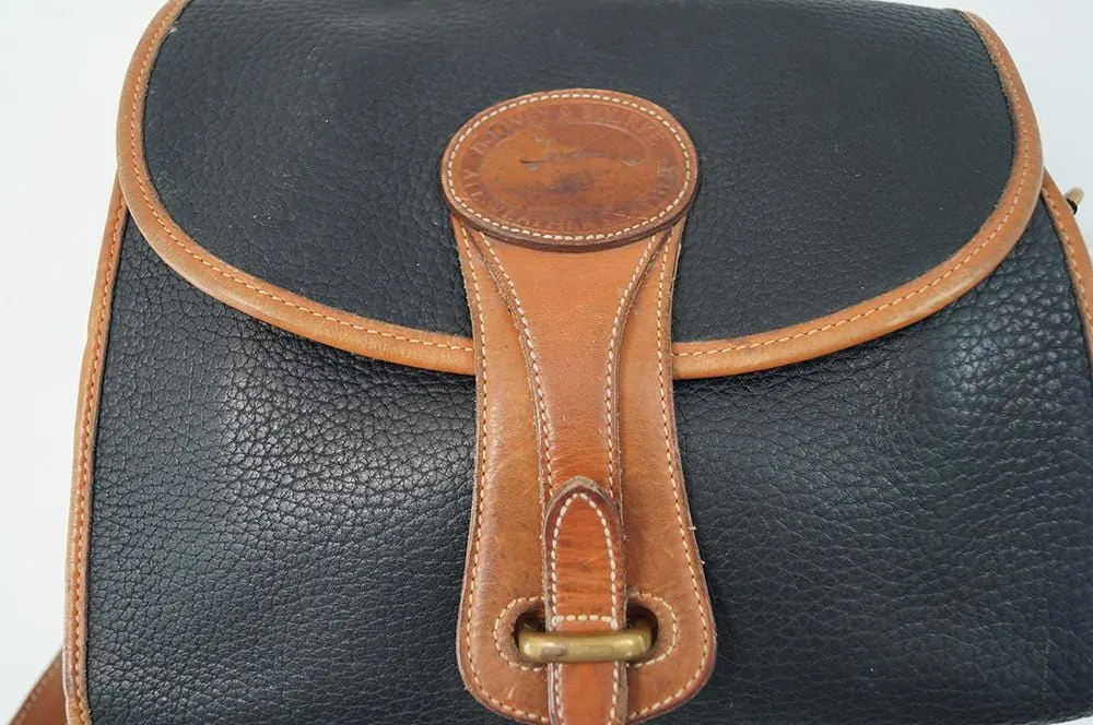 Vintage Dooney & Bourke Pebbled Leather Flap Shoulder Handbag - Sale