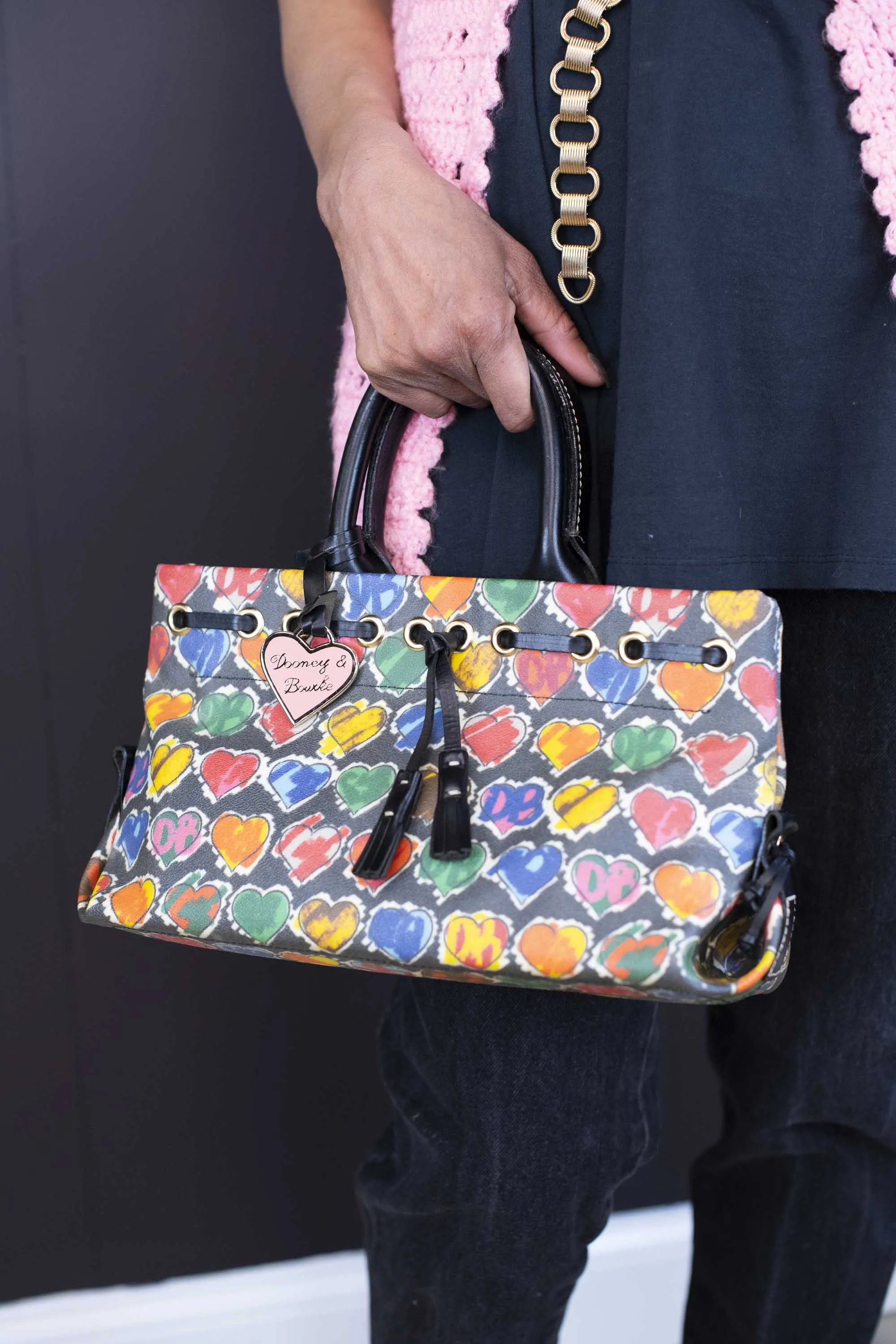 Vintage Dooney and Bourke Hearts Handbag