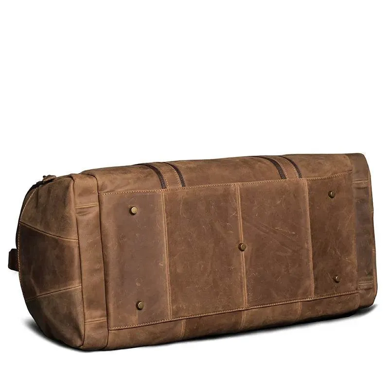 Vintage Genuine Leather Travel Bag Crazy Horse Weekend Luggage