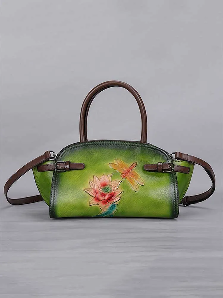 Vintage Handmade Embossed Durable Handbag