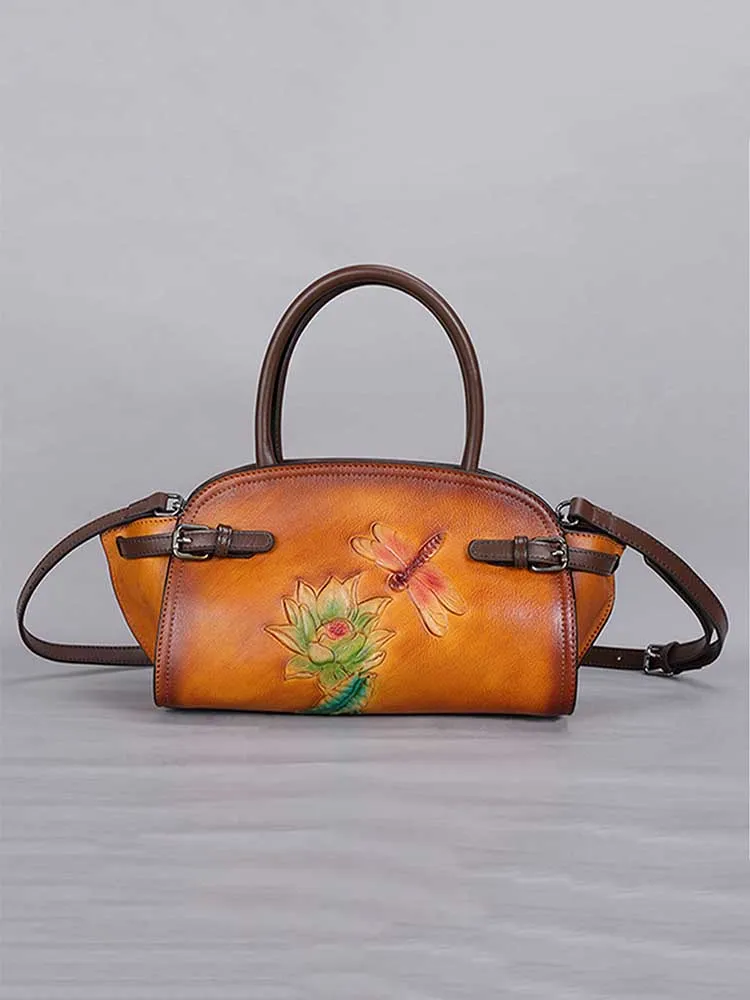 Vintage Handmade Embossed Durable Handbag
