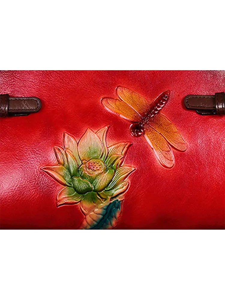 Vintage Handmade Embossed Durable Handbag