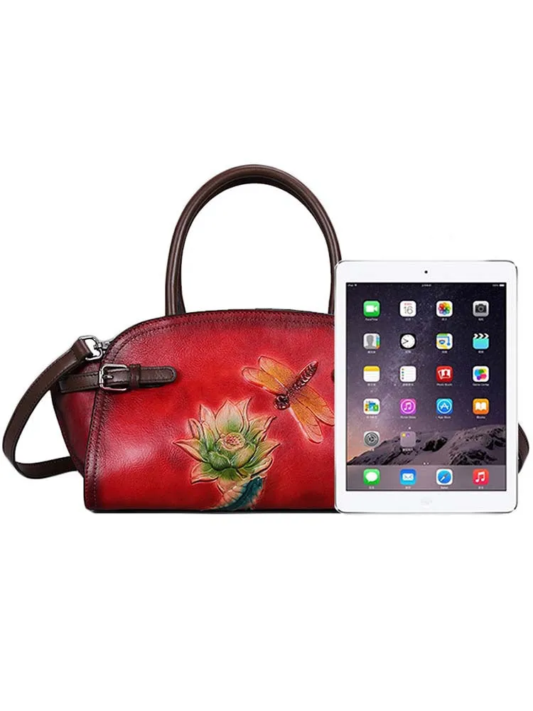 Vintage Handmade Embossed Durable Handbag