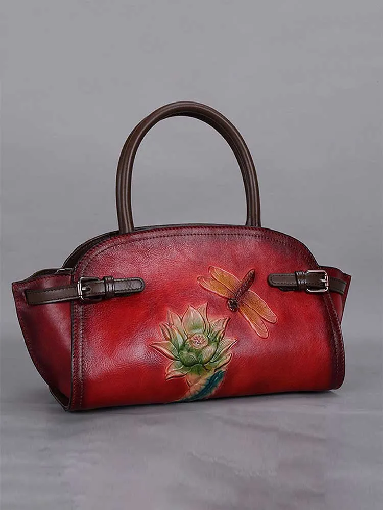 Vintage Handmade Embossed Durable Handbag