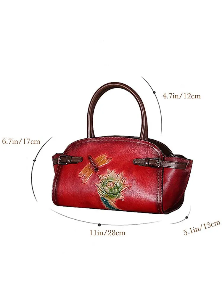 Vintage Handmade Embossed Durable Handbag