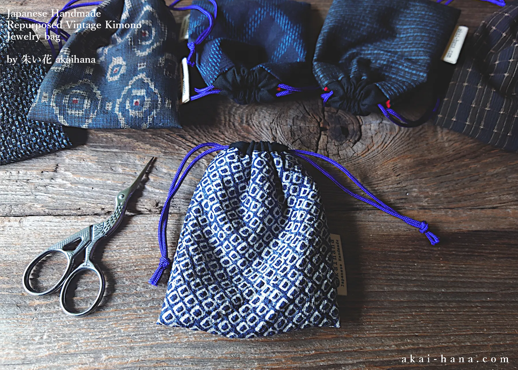 Vintage Kimono Travel Jewelry Bag ⦿kpvk0006