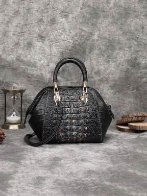 Vintage Leather Fashion Crocodile Pattern Shell Bag