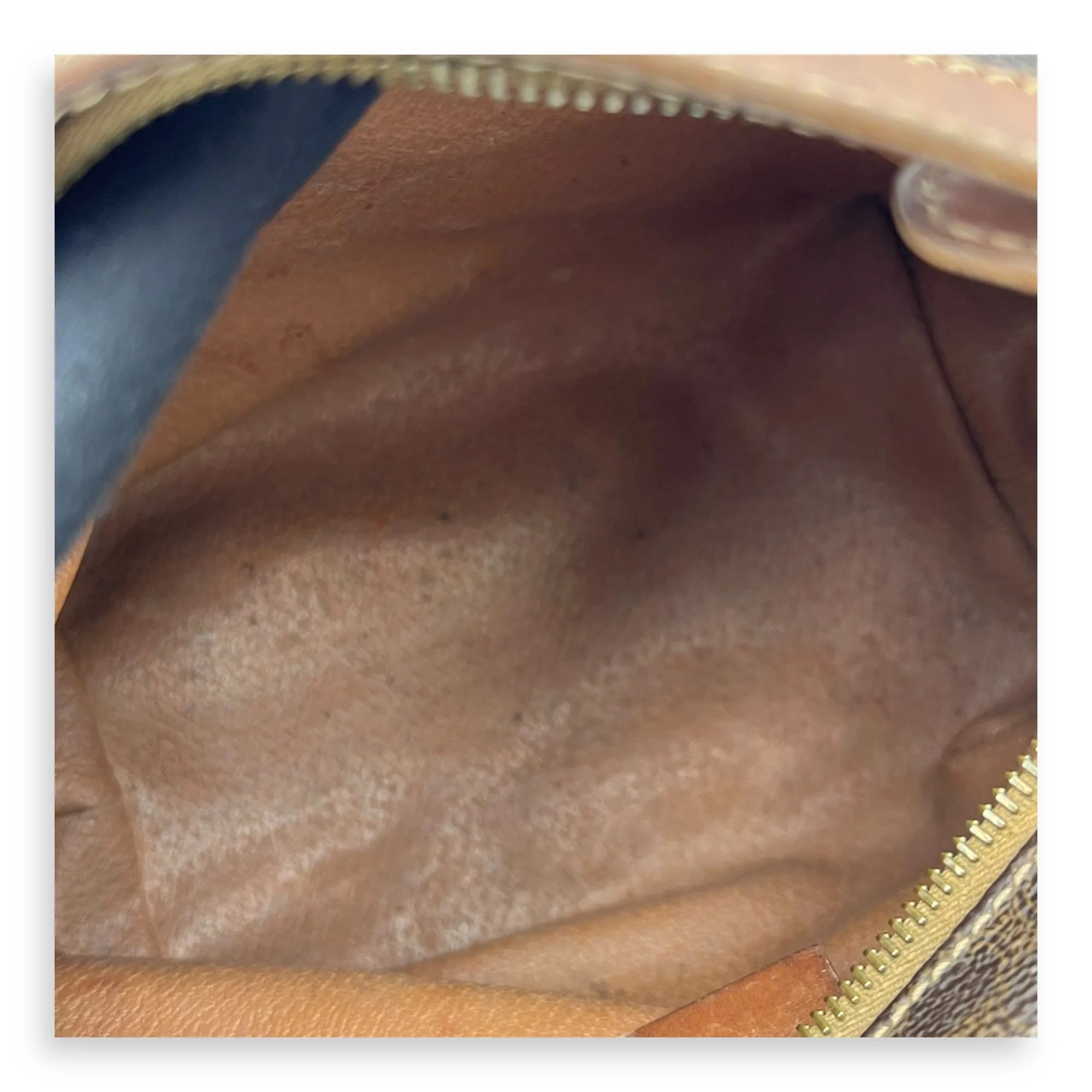 Vintage Macadam Boston Shoulder Bag Brown in Coated Canvas, Gold hardware
