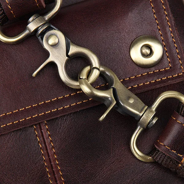 Vintage Messenger Bags Casual Leather Bags For Men Leather Messenger Crossbody Side Shoulder Bag