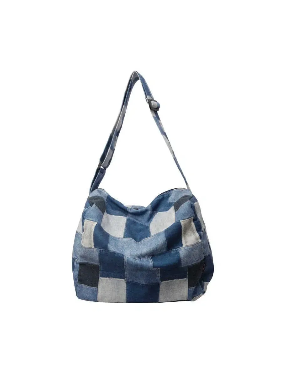 Vintage Patchwork Denim Shoulder Bag