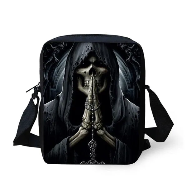Vintage Skull Design Printed Handbags