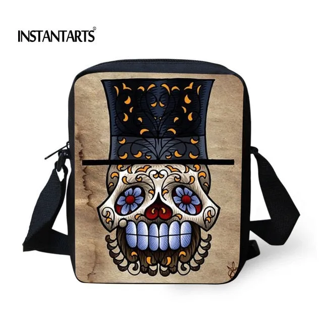 Vintage Skull Design Printed Handbags