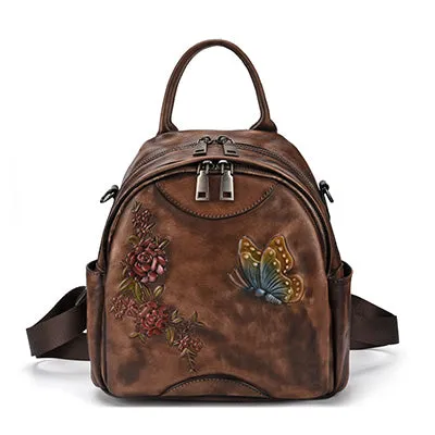 Vintage Women School Backpack Bags 3D Printing