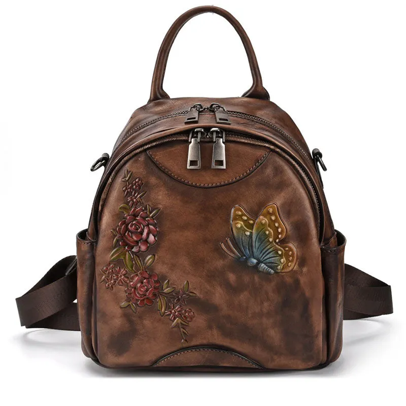 Vintage Women School Backpack Bags 3D Printing