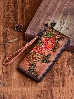 Vintage Women's Embossed Multifunctional Wallet